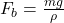 F_b = \frac{mg}{\rho}