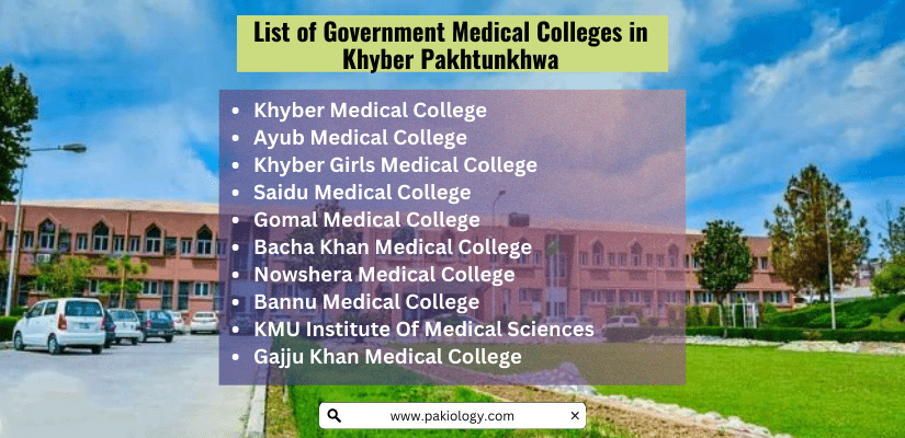 List of Government Medical Colleges in Khyber Pakhtunkhwa