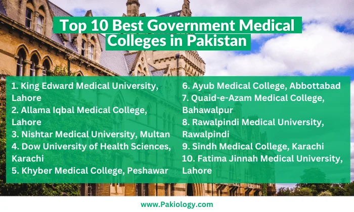Top 10 Best Government Medical Colleges in Pakistan