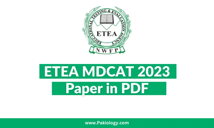 ETEA MDCAT 2023 Paper in PDF